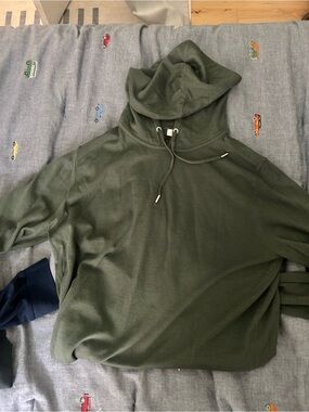 Reiss Olive Green Pullover Hoodie
